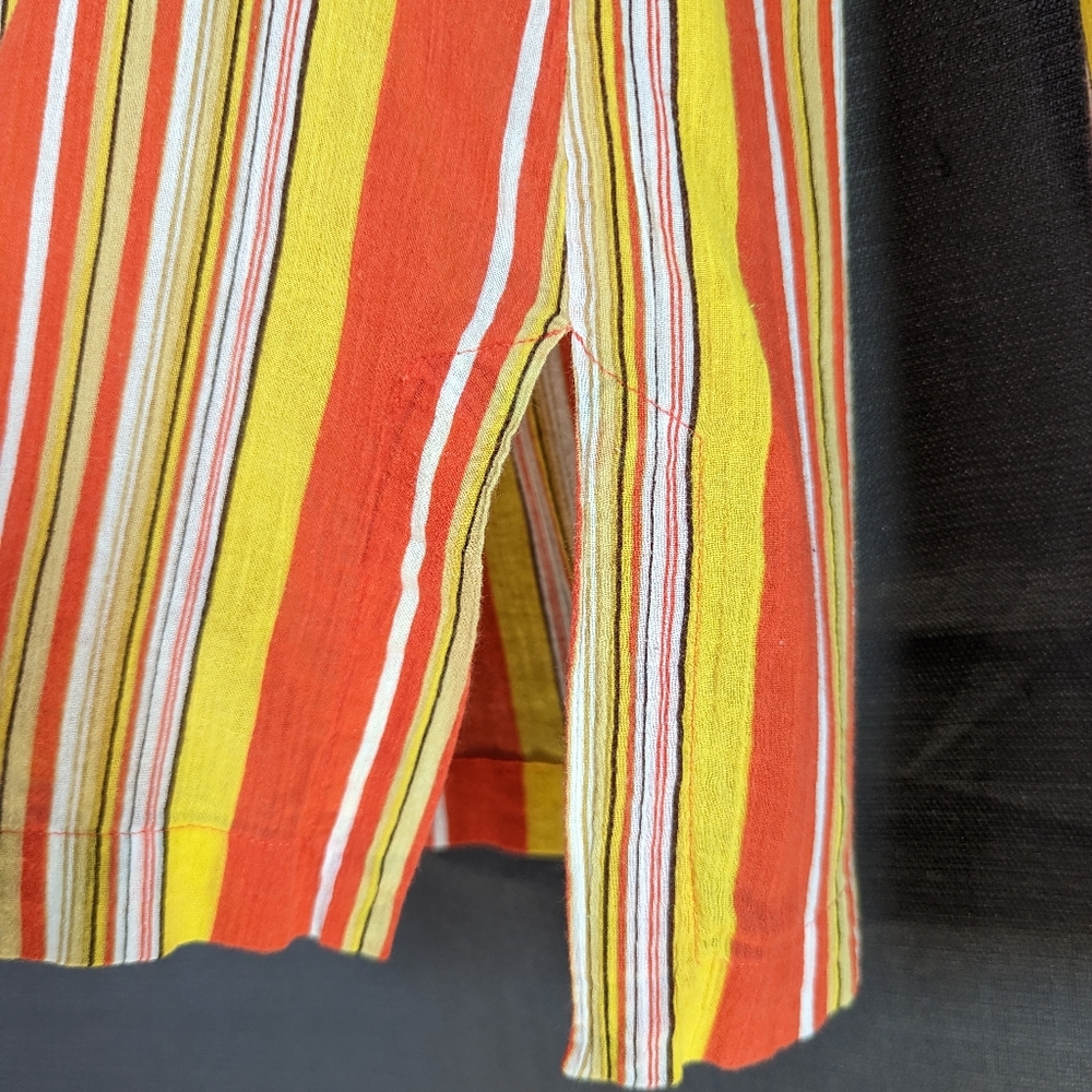 Orange Red Yellow Striped Blouse M Jones New York - Picture 8 of 16